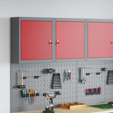 vidaXL Gereedschapskast met plank Zwart en Grijs 55 x 55 x 55 cm