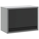 vidaXL Gereedschapskast met opslag Zwart en Grijs 50 x 25 x 35 cm