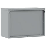 vidaXL Gereedschapskast met opslag Zwart en Grijs 50 x 25 x 35 cm