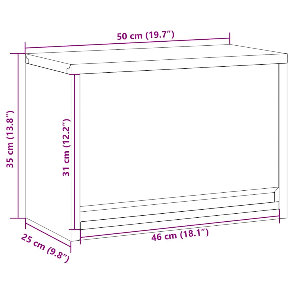 vidaXL Gereedschapskast met opslag Zwart en Grijs 50 x 25 x 35 cm
