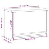 vidaXL Gereedschapskast met opslag Zwart en Grijs 50 x 25 x 35 cm