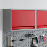vidaXL Gereedschapskast met opslag Zwart en Grijs 50 x 25 x 35 cm