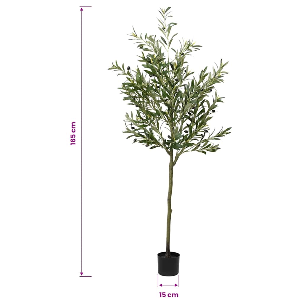 vidaXL Kunstolijfboom 450 blaadjes 120 cm groen