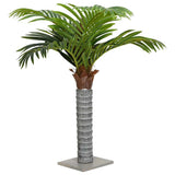 vidaXL Kunstpalmboom 6 bladeren 100 cm groen