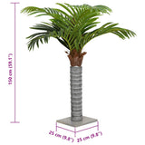 vidaXL Kunstpalmboom 6 bladeren 100 cm groen