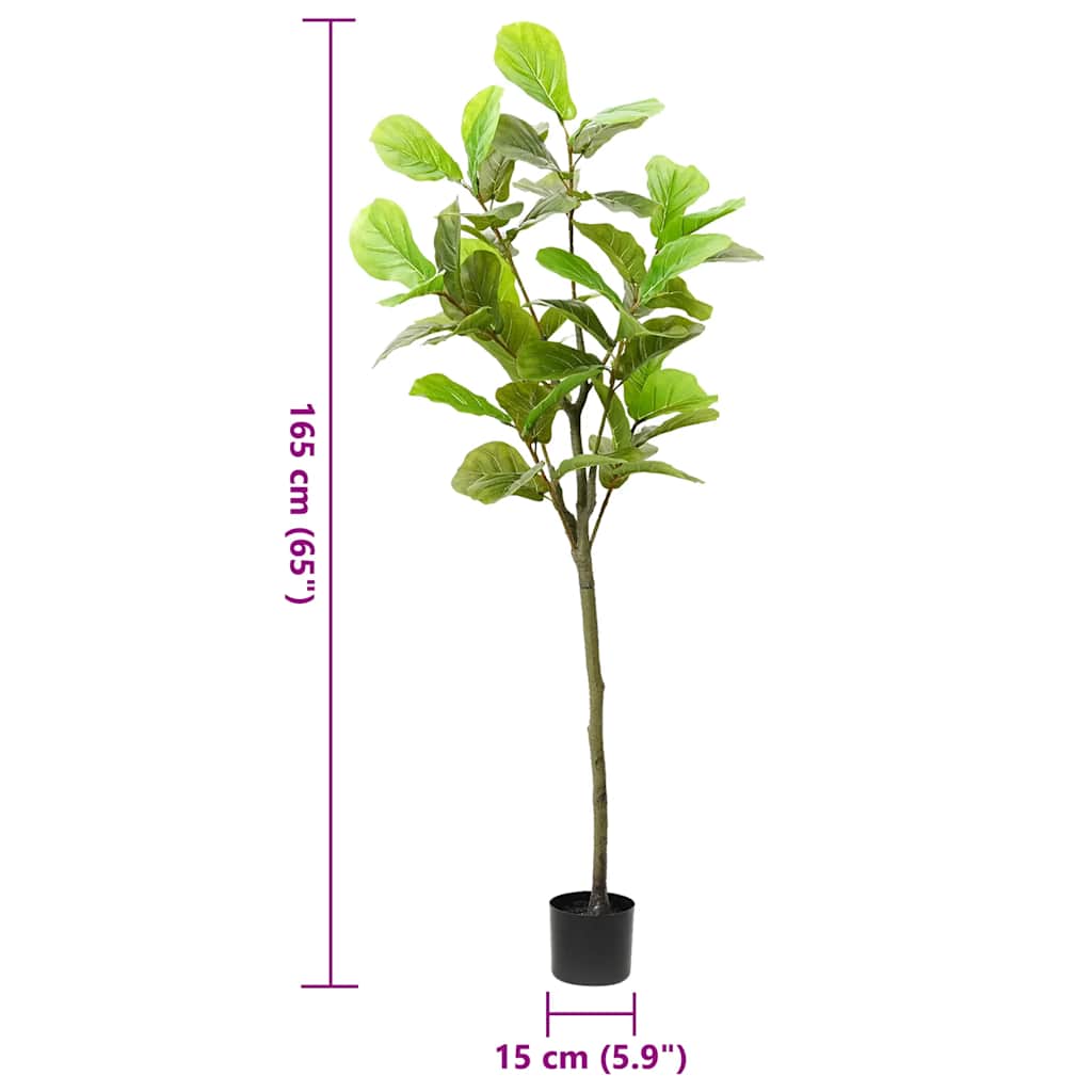 vidaXL Kunstficussenboom 30 blaadjes 125 cm groen