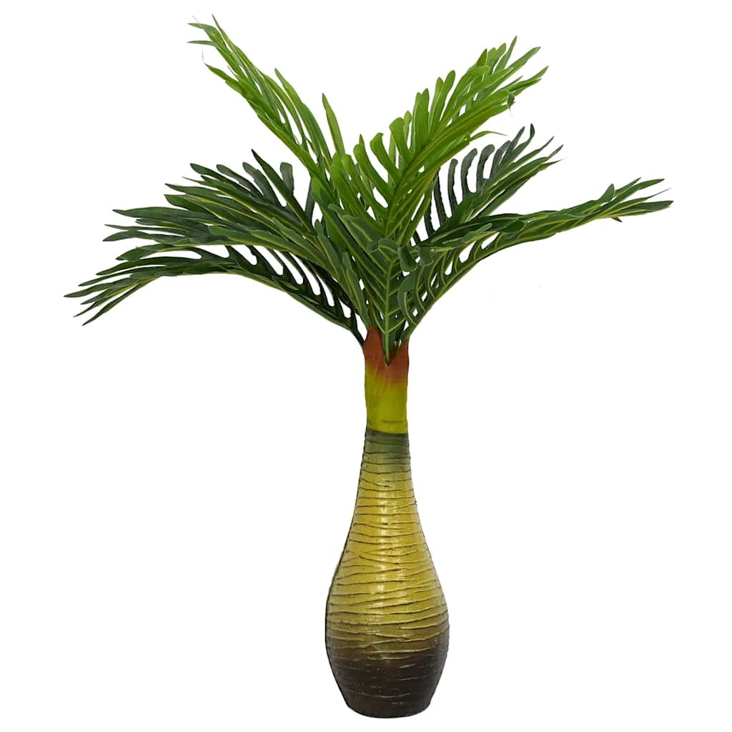 vidaXL Kunstpalmplant 9 bladeren 65 cm groen