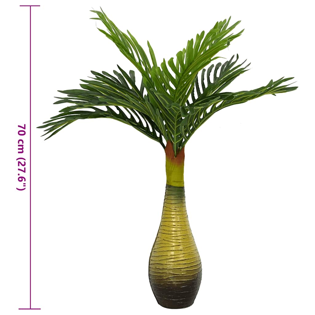 vidaXL Kunstpalmplant 9 bladeren 65 cm groen