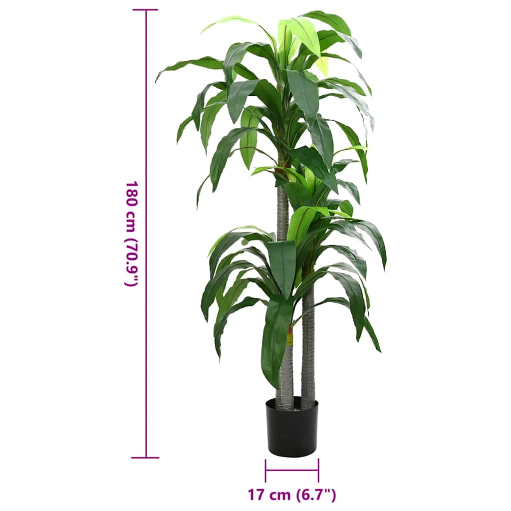 vidaXL Kunstboom Dracaena 36 bladeren 120 cm groen