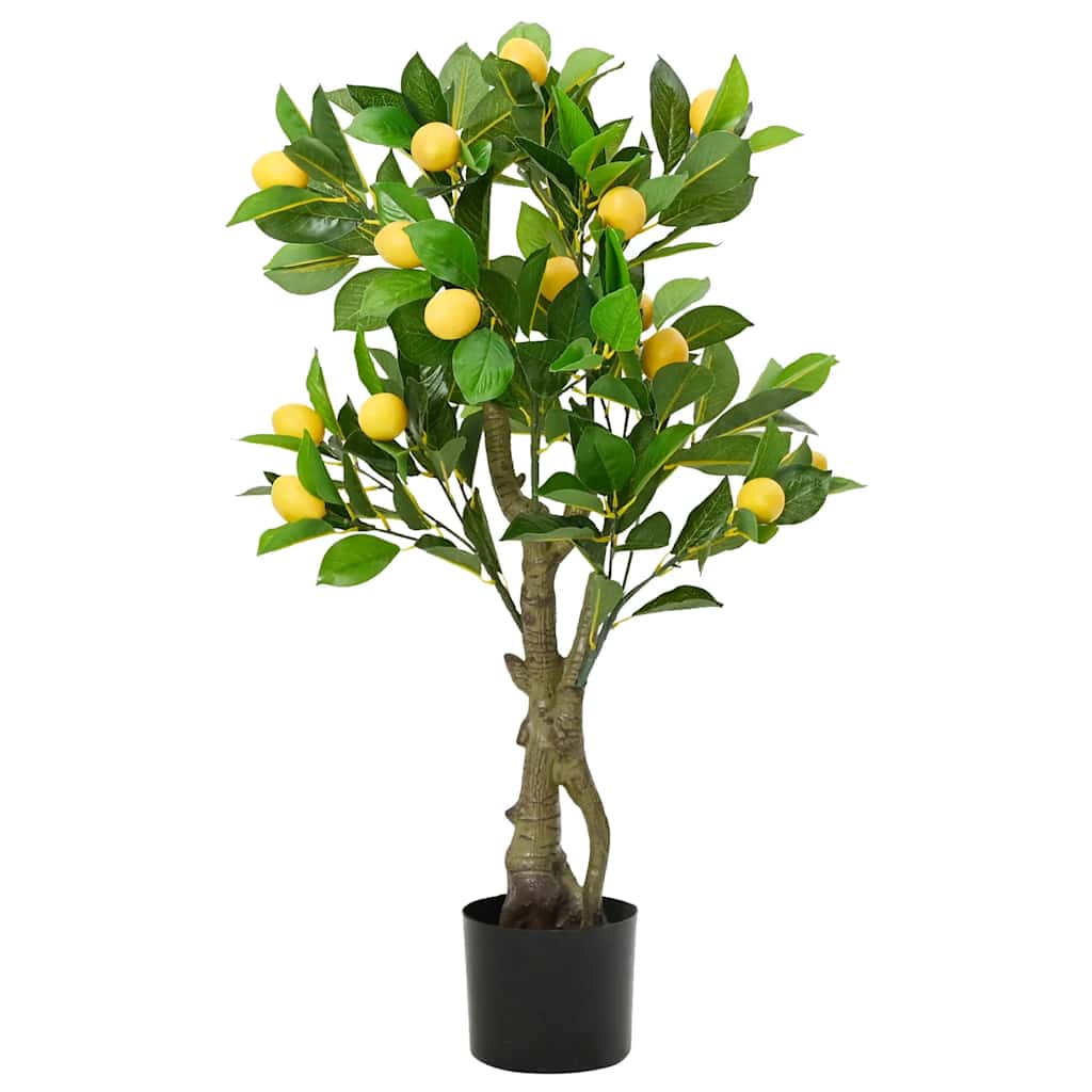 vidaXL Kunstcitroenboom 136 blaadjes 120 cm groen