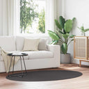 vidaXL Vloerkleden Ovaal HUARTE Antraciet 100 x 200 cm 100% Polyester