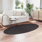 vidaXL Vloerkleden Ovaal HUARTE Antraciet 100 x 200 cm 100% Polyester