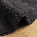 vidaXL Vloerkleden Ovaal HUARTE Antraciet 100 x 200 cm 100% Polyester