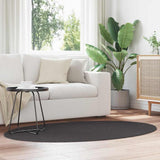 vidaXL Vloerkleden Ovaal HUARTE Antraciet 100 x 200 cm 100% Polyester