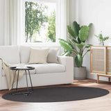 vidaXL Vloerkleden Ovaal HUARTE Antraciet 100 x 200 cm 100% Polyester