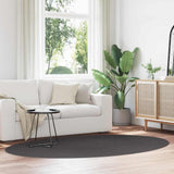 vidaXL Vloerkleden Ovaal HUARTE Antraciet 100 x 200 cm 100% Polyester