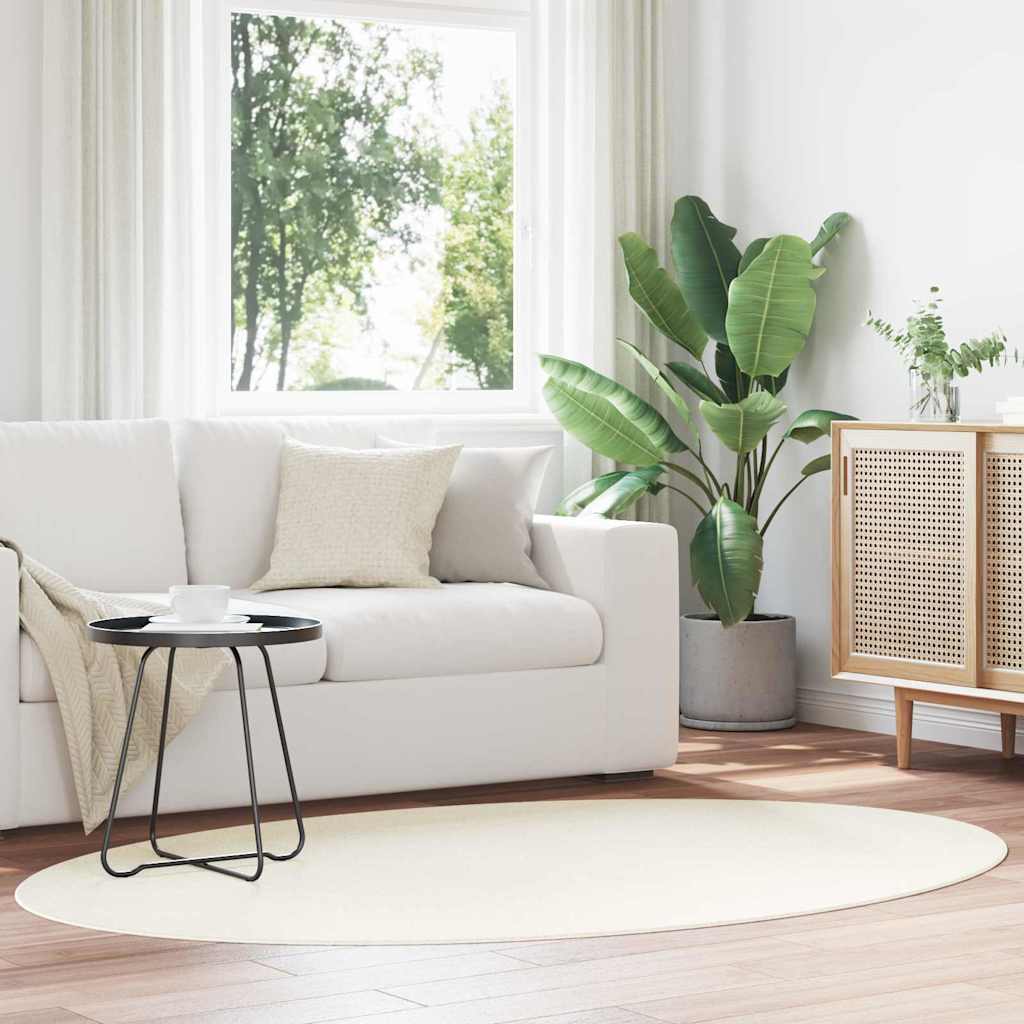 vidaXL Vloerkleden Ovaal HUARTE Antraciet 100 x 200 cm 100% Polyester