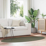 vidaXL Vloerkleden Ovaal HUARTE Antraciet 100 x 200 cm 100% Polyester