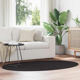 vidaXL Vloerkleden Ovaal HUARTE Antraciet 100 x 200 cm 100% Polyester