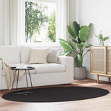vidaXL Vloerkleden Ovaal HUARTE Antraciet 100 x 200 cm 100% Polyester