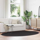 vidaXL Vloerkleden Ovaal HUARTE Antraciet 100 x 200 cm 100% Polyester