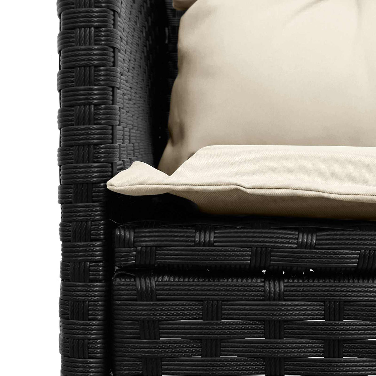 vidaXL Tuinbank Set met kussen 2 pcs poly rattan