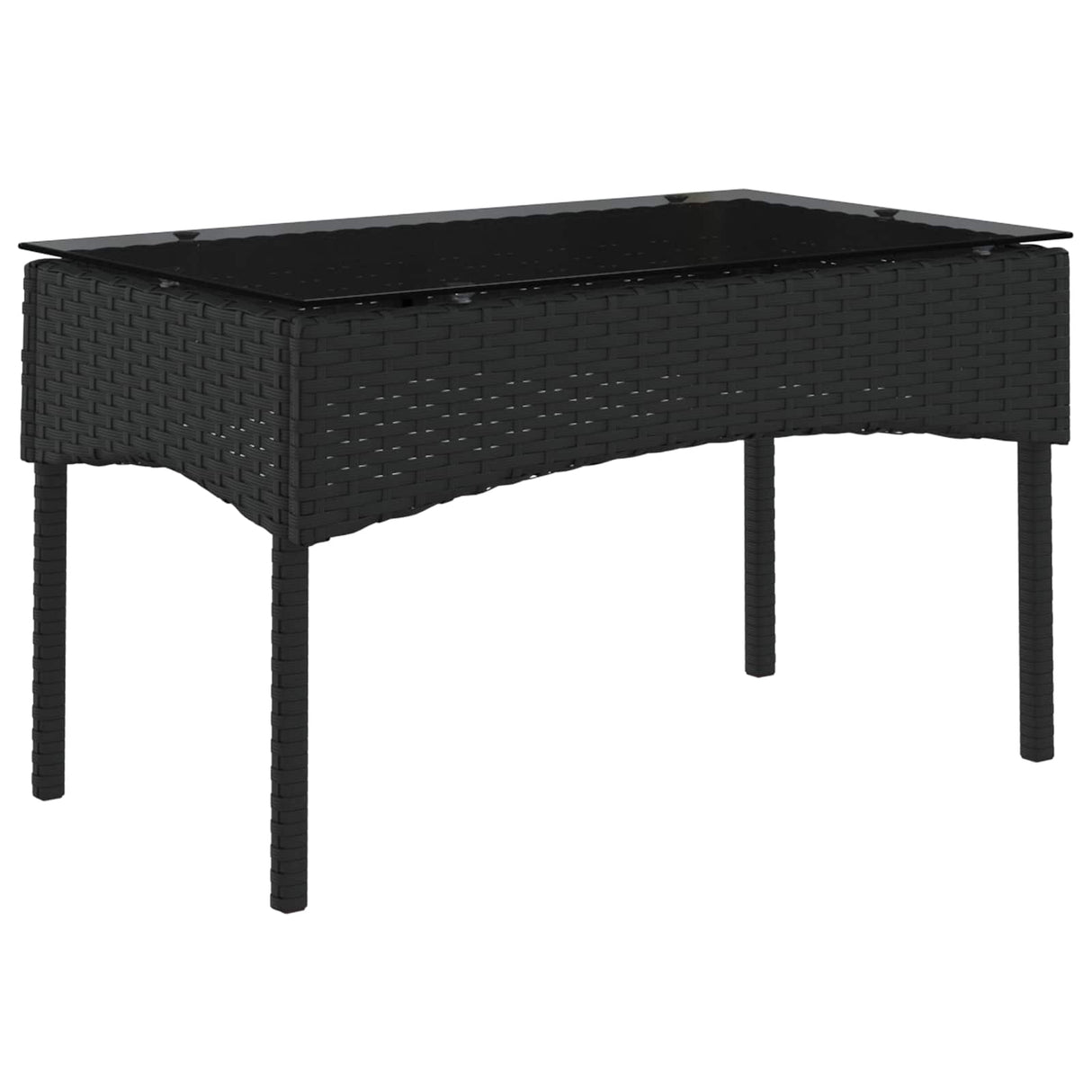 vidaXL Tuinbank Set met kussen 2 pcs poly rattan