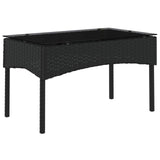 vidaXL Tuinbank Set met kussen 2 pcs poly rattan