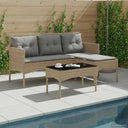 vidaXL Tuinbank Set met kussen 2 pcs poly rattan