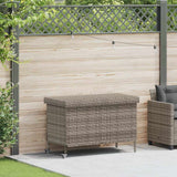 vidaXL Tuinbox met wielen 110x55x73 cm poly rattan zwart