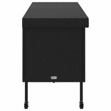 vidaXL Tuinbox met wielen 110x55x73 cm poly rattan zwart