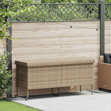 vidaXL Tuinbox met wielen 110x55x73 cm poly rattan zwart