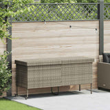 vidaXL Tuinbox met wielen 110x55x73 cm poly rattan zwart