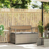 vidaXL Tuinbank met kussen, zwart polyrotan