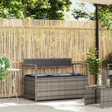 vidaXL Tuinbank met kussen, zwart polyrotan