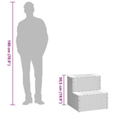 vidaXL Hottub-opstap 50x50x50,5 cm poly rattan&massief acaciahout