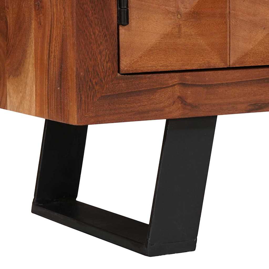 vidaXL TV Cabinet Honey Brown 112 x 30 x 48 cm Solid Acacia Wood