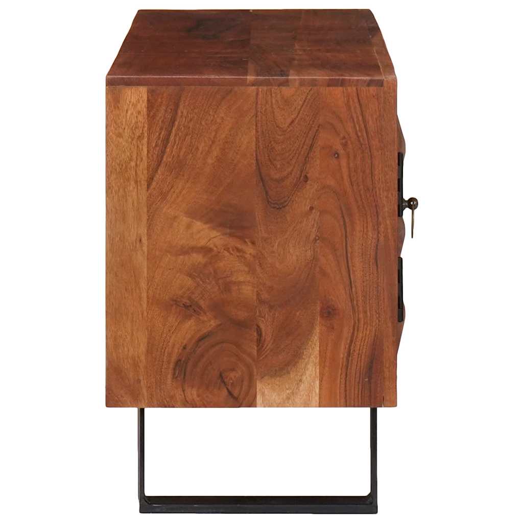 vidaXL TV Cabinet Honey Brown 112 x 30 x 48 cm Solid Acacia Wood