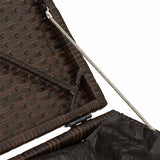 vidaXL Tuinkrukken met kussens 2 st 40x40x43 cm poly rattan bruin