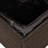 vidaXL Tuinkrukken met kussens 2 st 40x40x43 cm poly rattan bruin