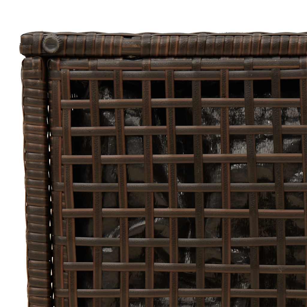 vidaXL Tuinkrukken met kussens 2 st 40x40x43 cm poly rattan bruin