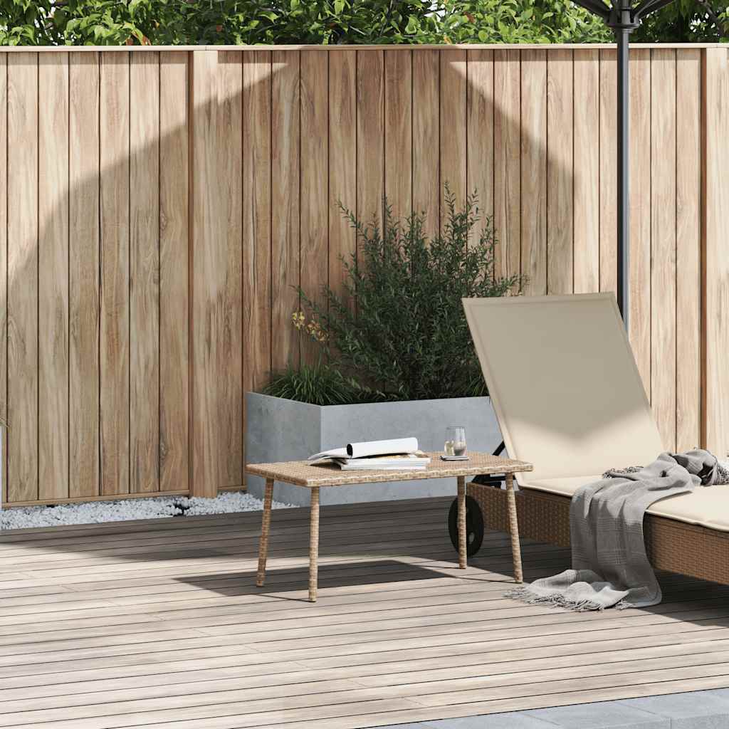 vidaXL Tuin salontafel rechthoekig 40x40x37 cm poly rattan bruin