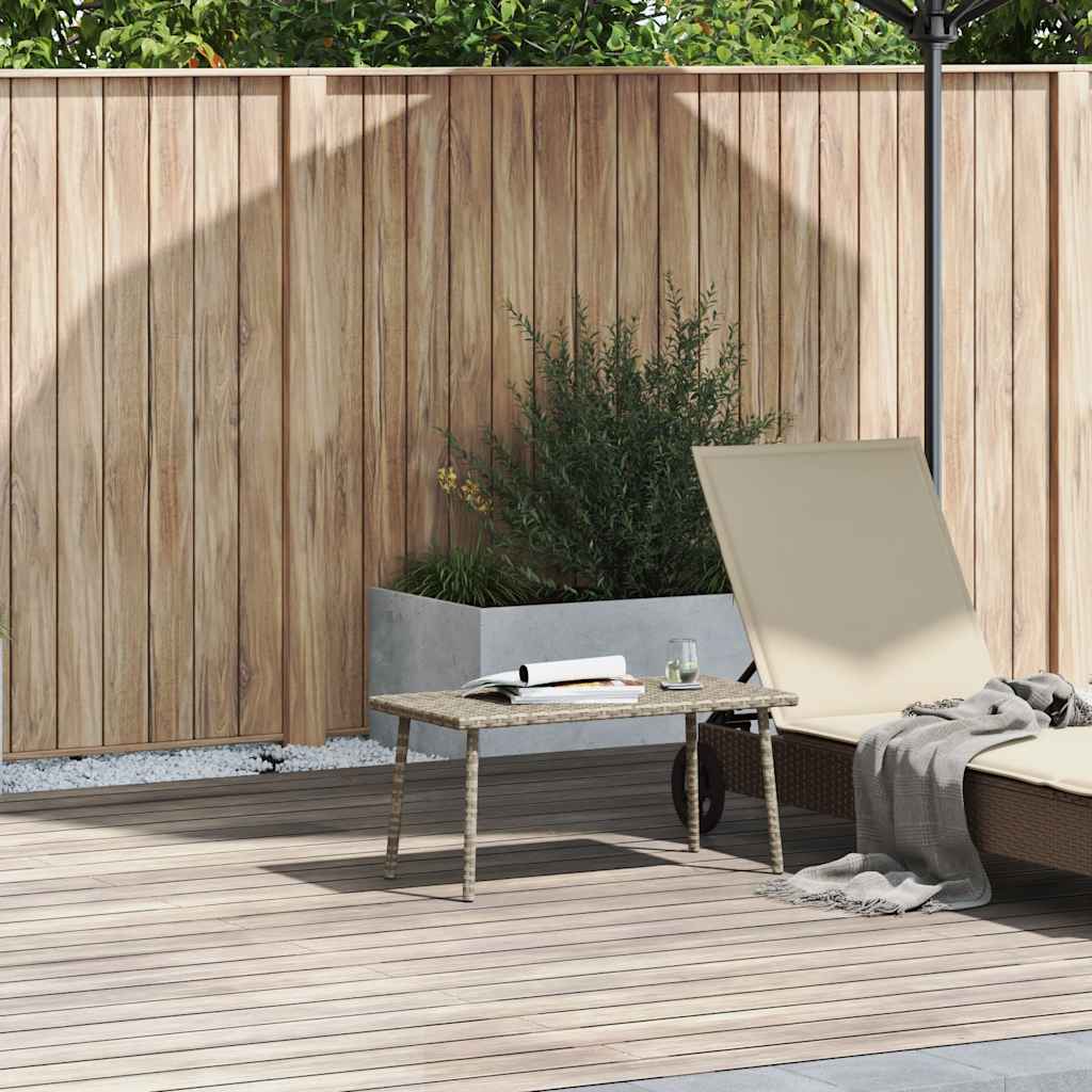 vidaXL Tuin salontafel rechthoekig 40x40x37 cm poly rattan bruin