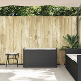 vidaXL Outdoor Storage Bench with Cushion 100 cm Poly Rattan Black
