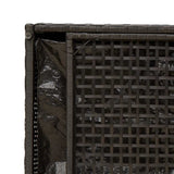 vidaXL Opbergbank met kussen voor buiten 100 cm poly rattan zwart