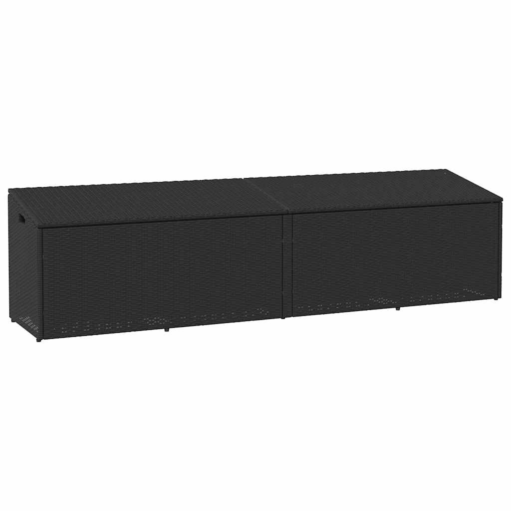 vidaXL Tuinbox Zwart 110x50x58 cm Poly Rattan