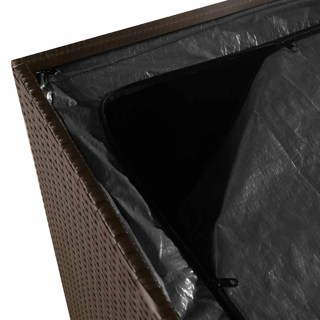 vidaXL Tuinbox Zwart 110x50x58 cm Poly Rattan