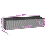 vidaXL Tuinbox Zwart 110x50x58 cm Poly Rattan