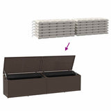 vidaXL Tuinbox Zwart 110x50x58 cm Poly Rattan