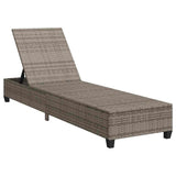 vidaXL Ligstoel met kussens beige 55x200x25,5cm polyrotan